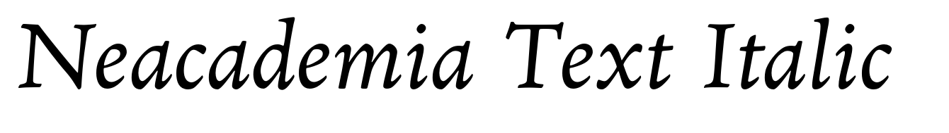 Neacademia Text Italic